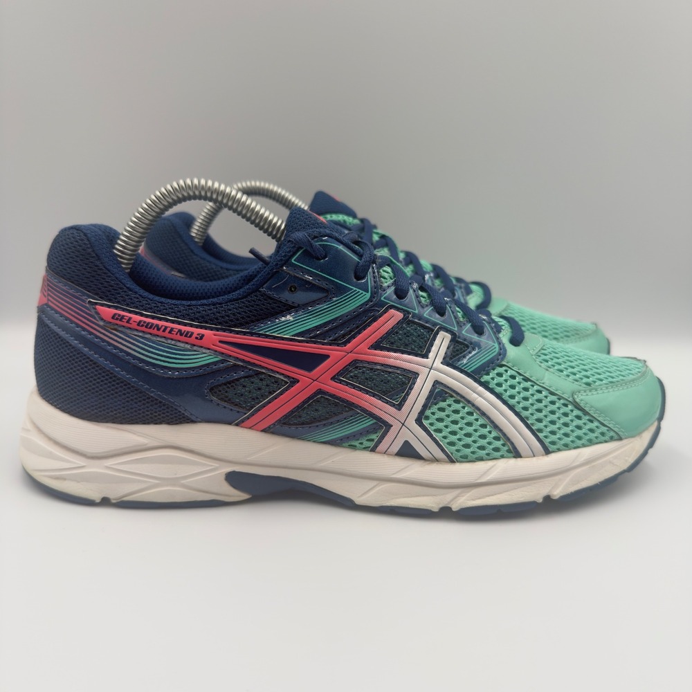 Asics Gel-Contend 3 Women Size 9 Running Shoes Mesh Blue Teal Pink T5F9N